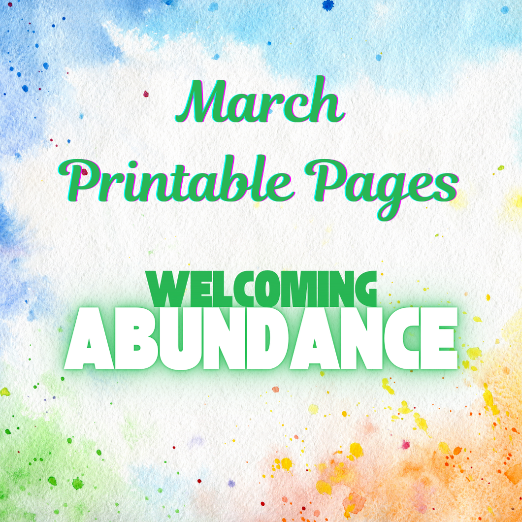 March Printable 5 Page Pack - Abundance - Coloring Book Zone