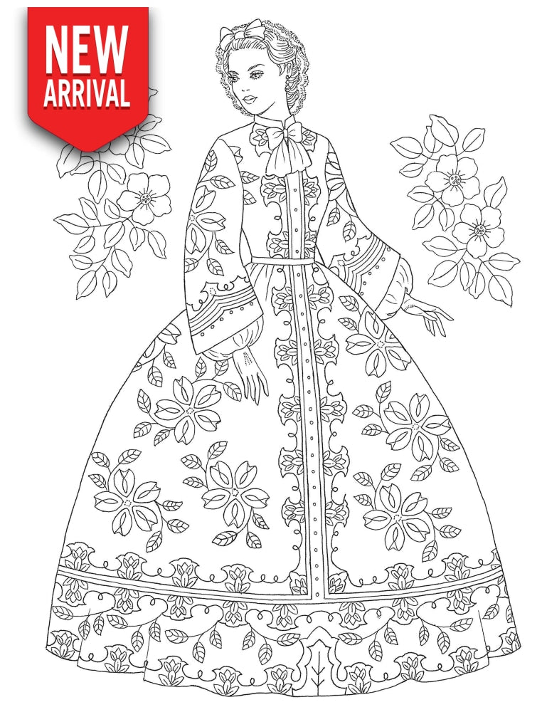 Dress coloring book sales
