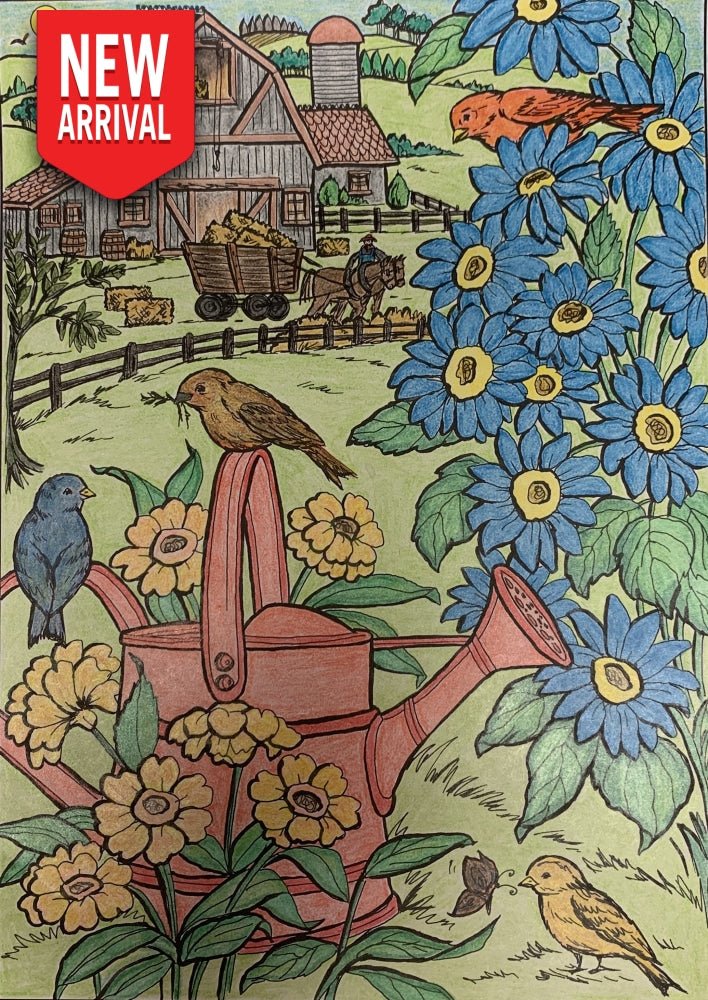 Creative Haven Country Farm Scenes Coloring Book: Relax & Find Your Tr –  Lay it Flat Publishing Group
