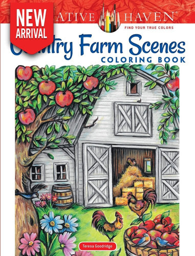 Creative Haven Country Farm Scenes - Coloring Book Zone