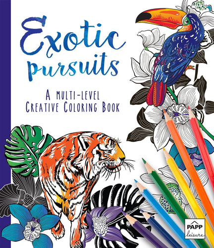Exotic Pursuits: A Multi-Level Coloring Book - Coloring Book Zone