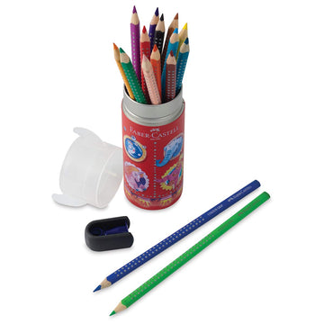 Faber Castell Colour Grip + Brush Watercolour Pencils Eco Pencil Triangular  Aquarelle Kids Pens 3mm Water Soluble Color