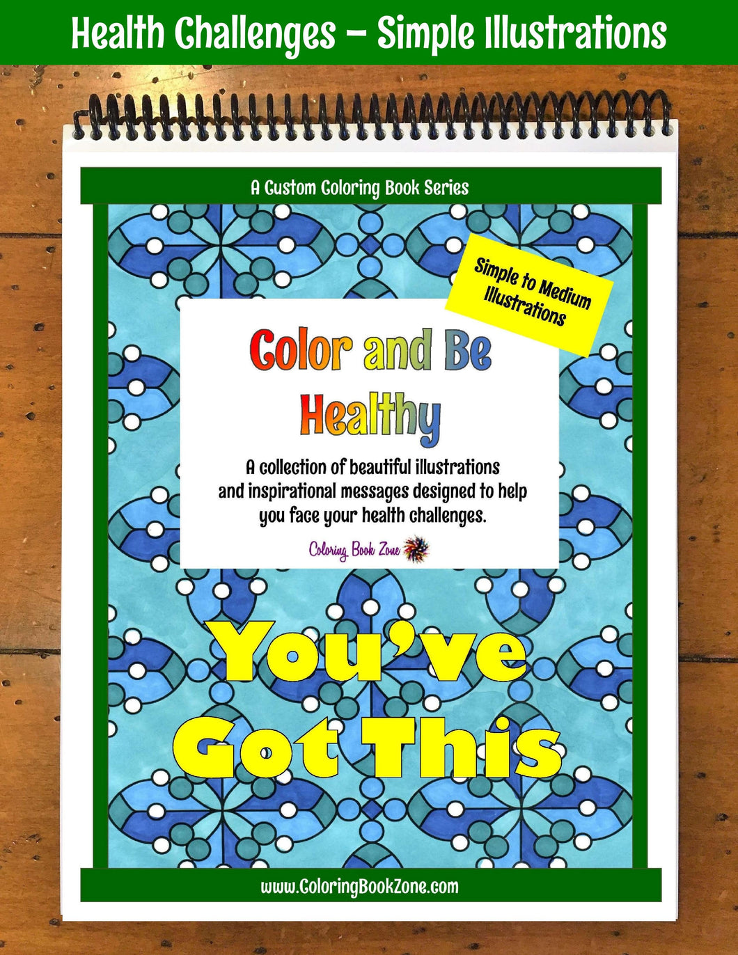 Health Challenges Coloring Book - Simple to Medium Designs - Coloring Book Zone