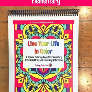 Coloring/Activity Book for Elementary Students with Dyslexia - Pack with Special Grip Markers or Pencils