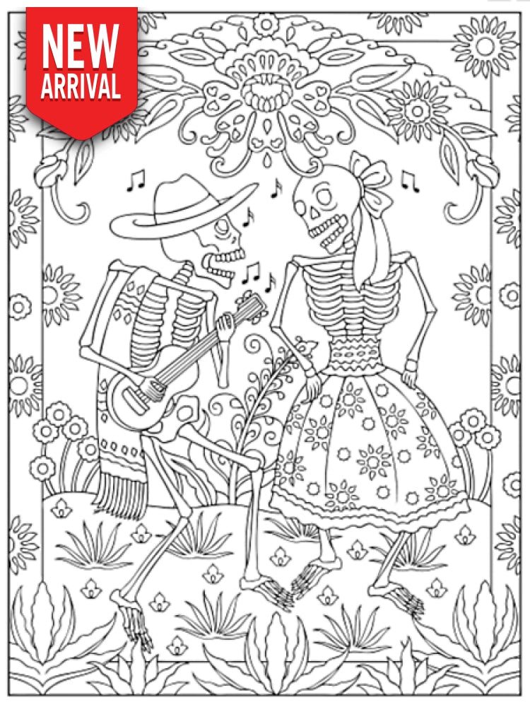 Creative Haven Day of the Dead Coloring Book - Image 3